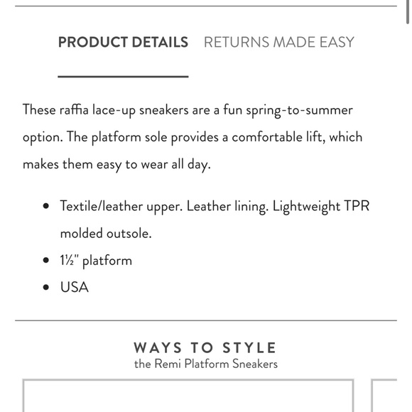 Jjill raffia lace-up sneaker. Platform Heel.
Textile/leather upper. size 9. New - Picture 16 of 16